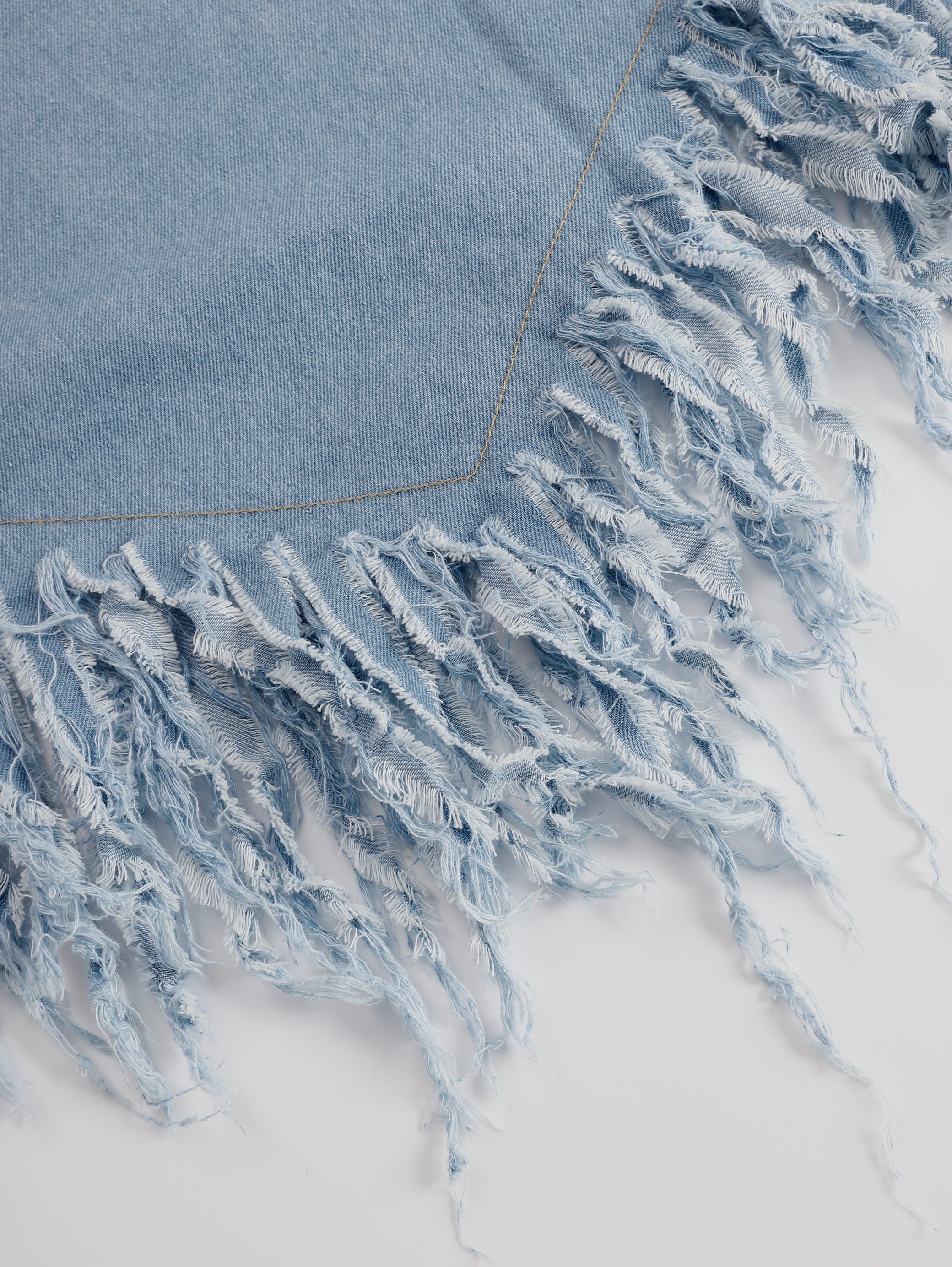 Georgia | Denim Tassel Mini Dress