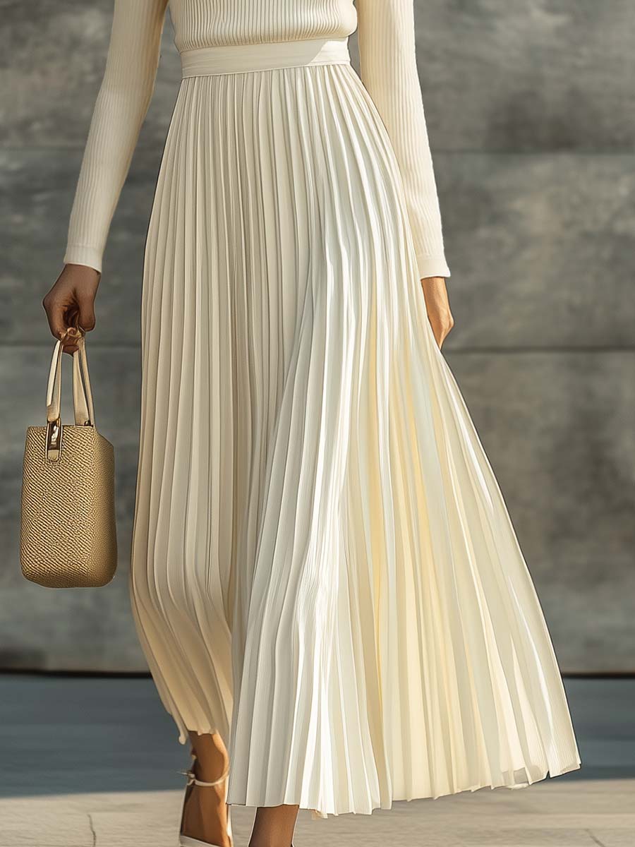 Emilia | Satin Hem Knit Maxi Dress