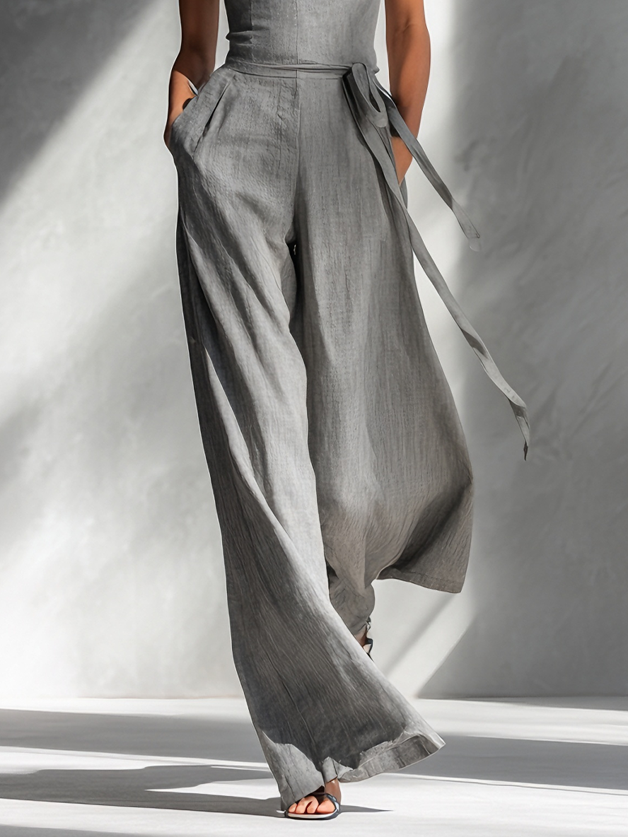 Amelie | Tie-Waist Wide-Leg Jumpsuit