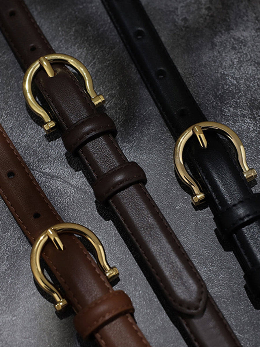 Celeste | Horsebit Faux Leather Belt