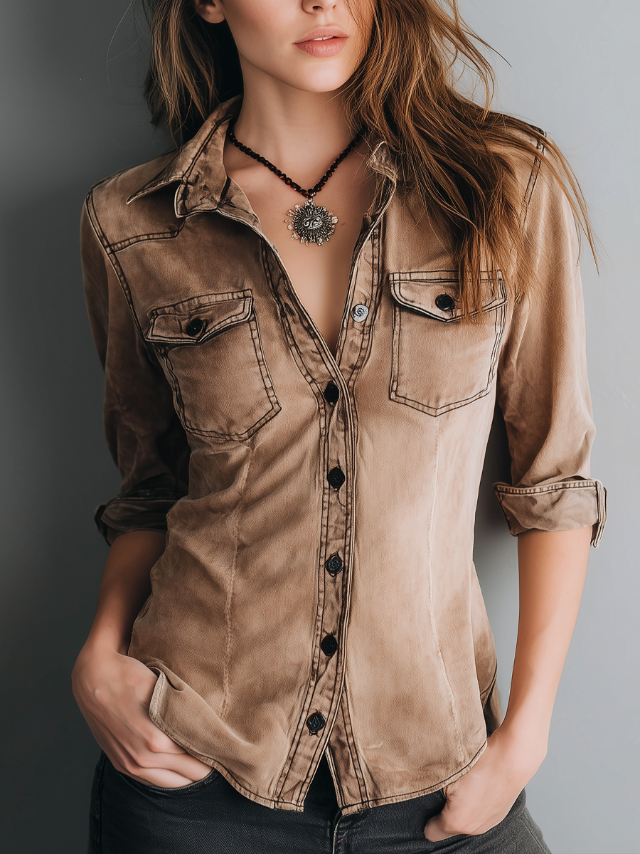 Rosalie | Contrast Stitch Blouse