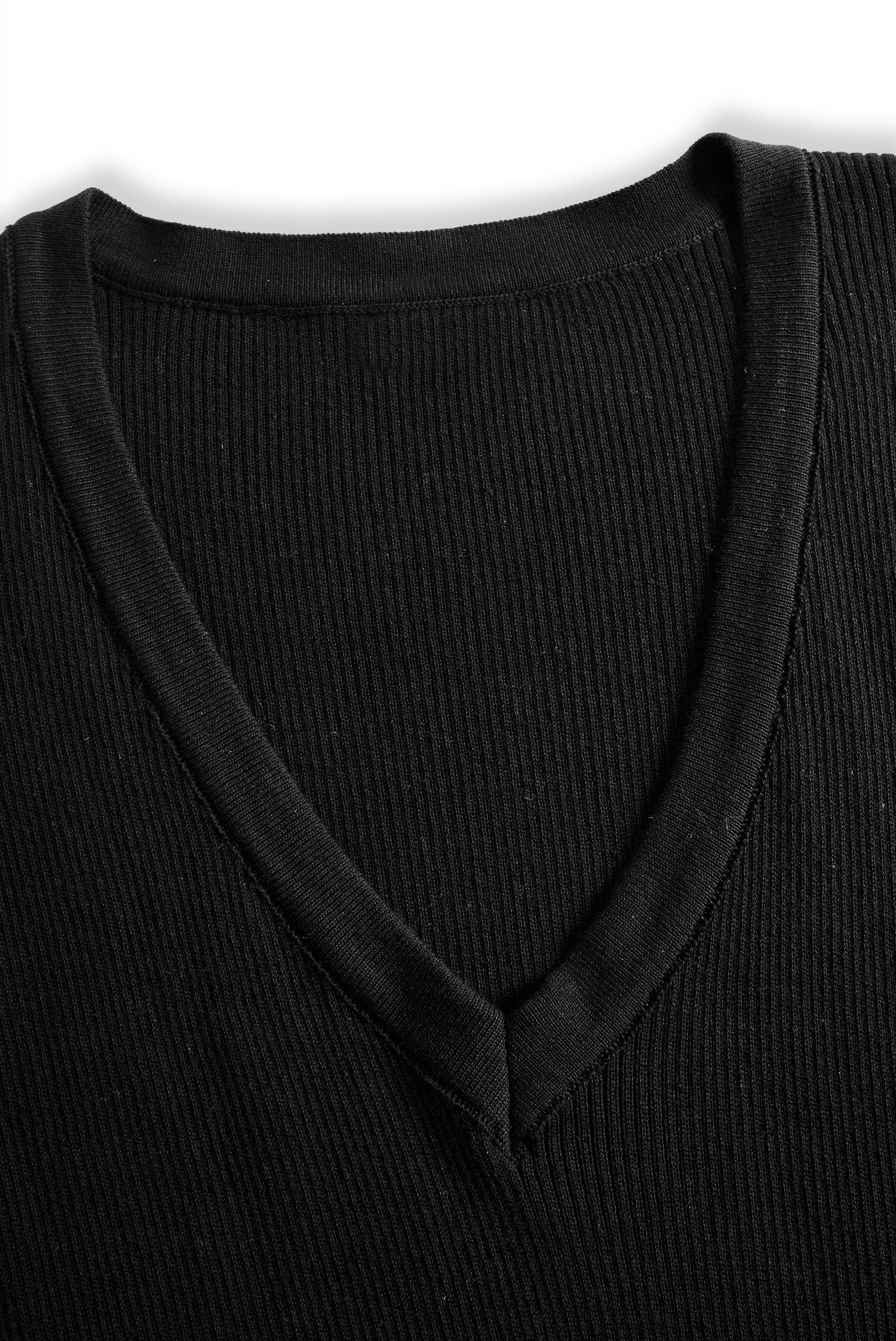 Adeline | Slim V-Neck Knit Maxi Dress