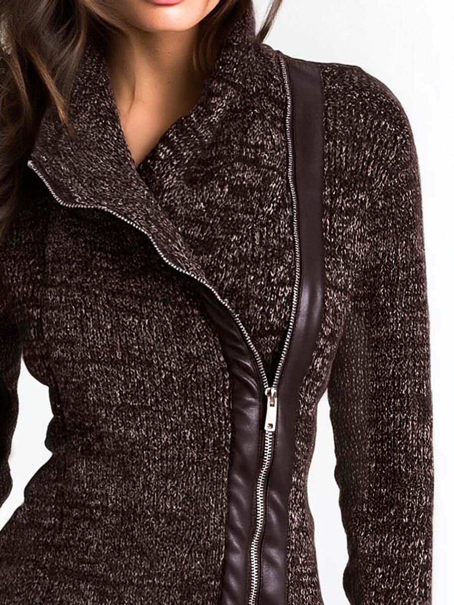 Mara | Asymmetric Ribbed Knit Jacket