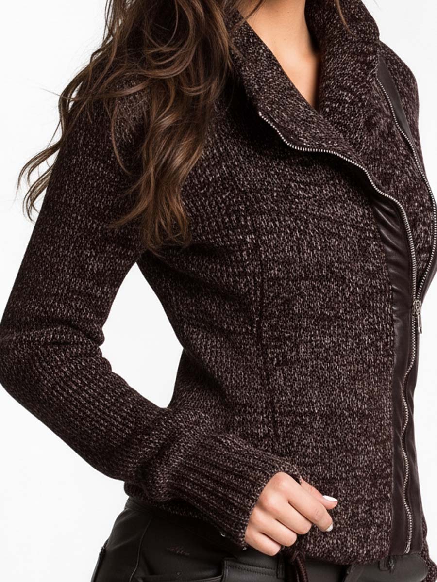 Mara | Asymmetric Ribbed Knit Jacket
