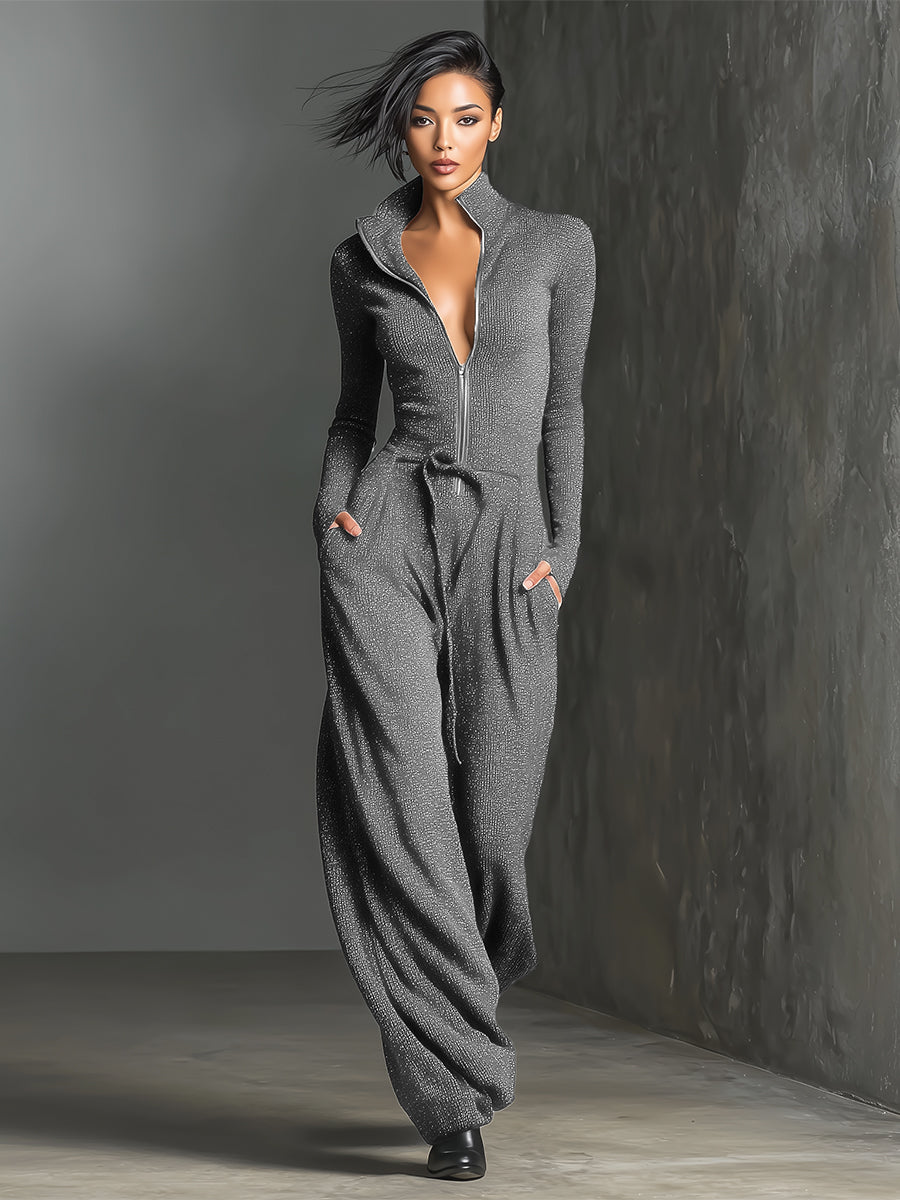 Nova | Sparkling Zip Jumpsuit