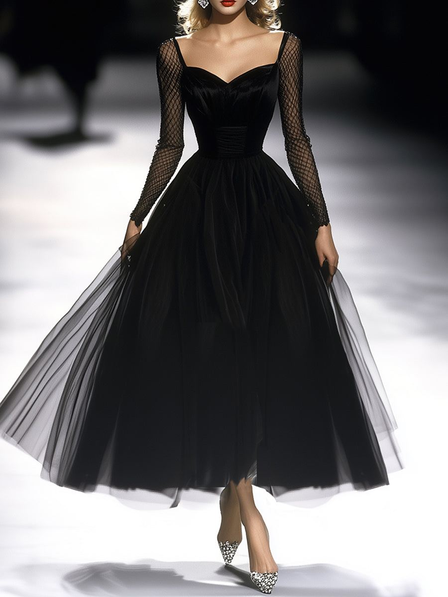 Colette | Black Gauze Maxi Dress