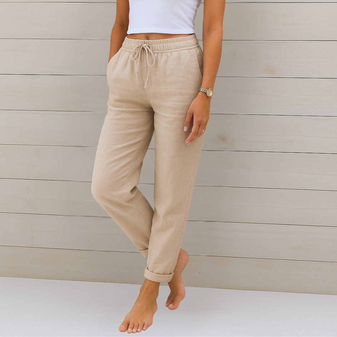 Adrianna™ | Premium Linen Stretch Trousers – product image 2