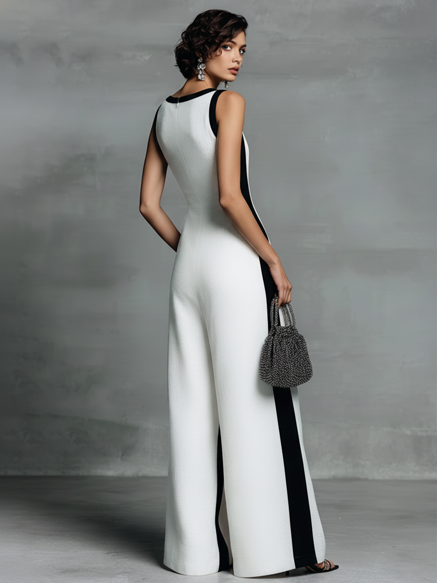 Nora | Colorblock Thin-Strap Jumpsuit