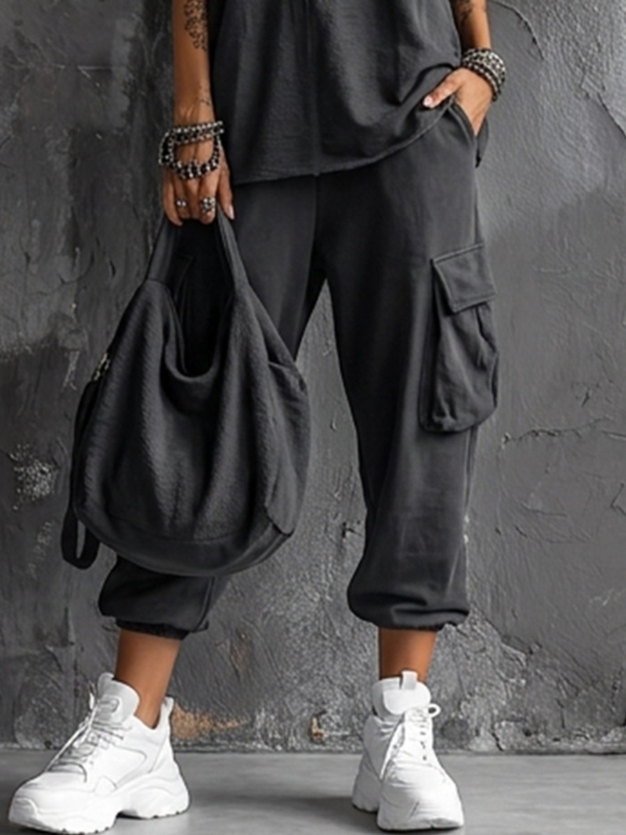 Harper | Dark Grey Cargo Set