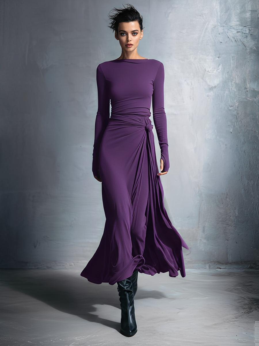 Clara | Knotted Wrap Maxi Dress