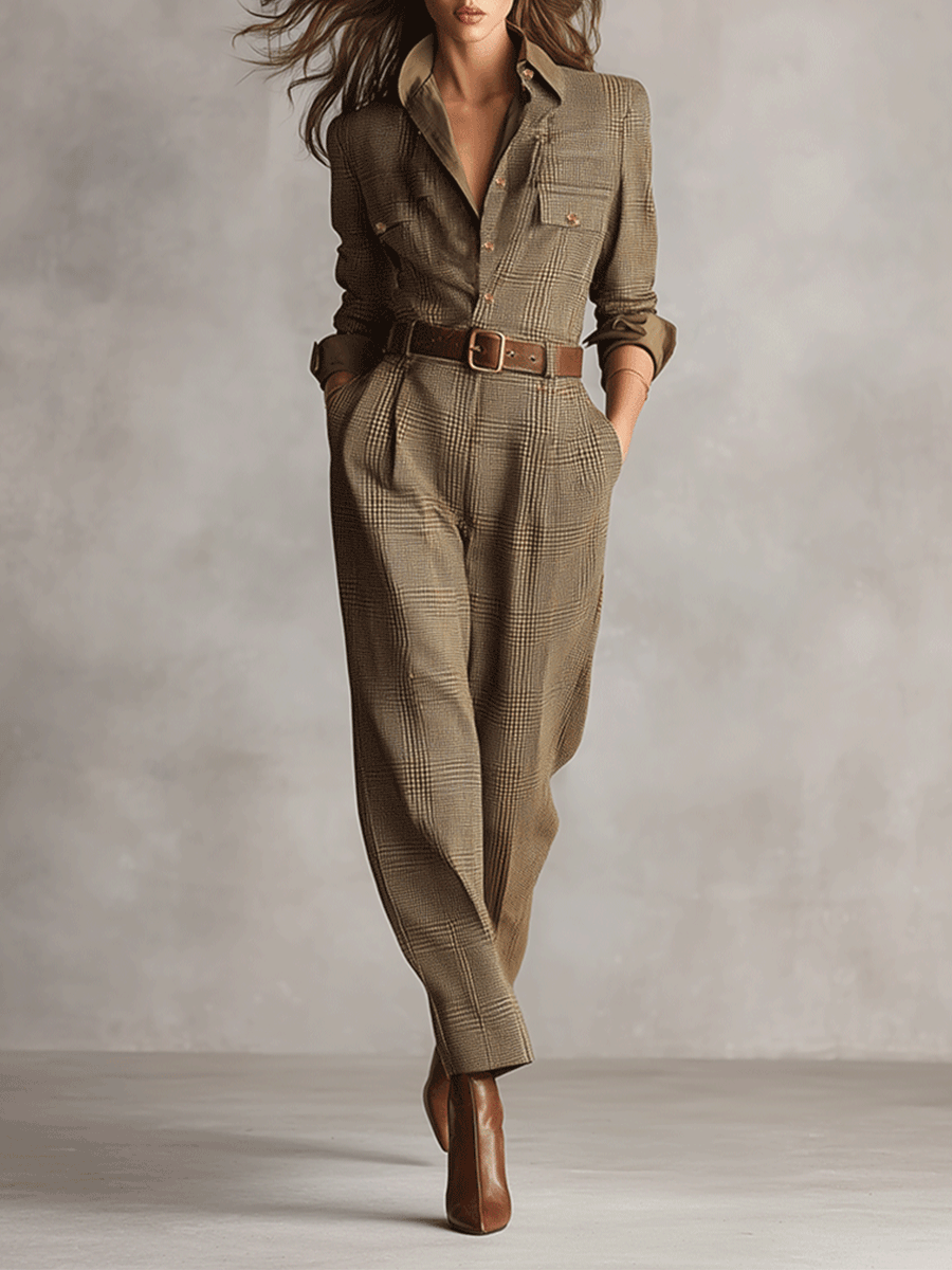 Johanna | Tweed Utility Jumpsuit