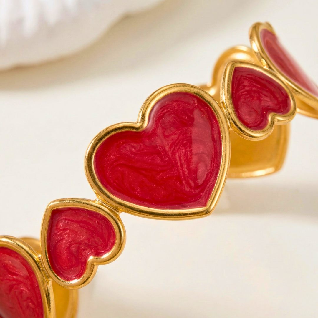 Elena | Heart Cuff Bracelet
