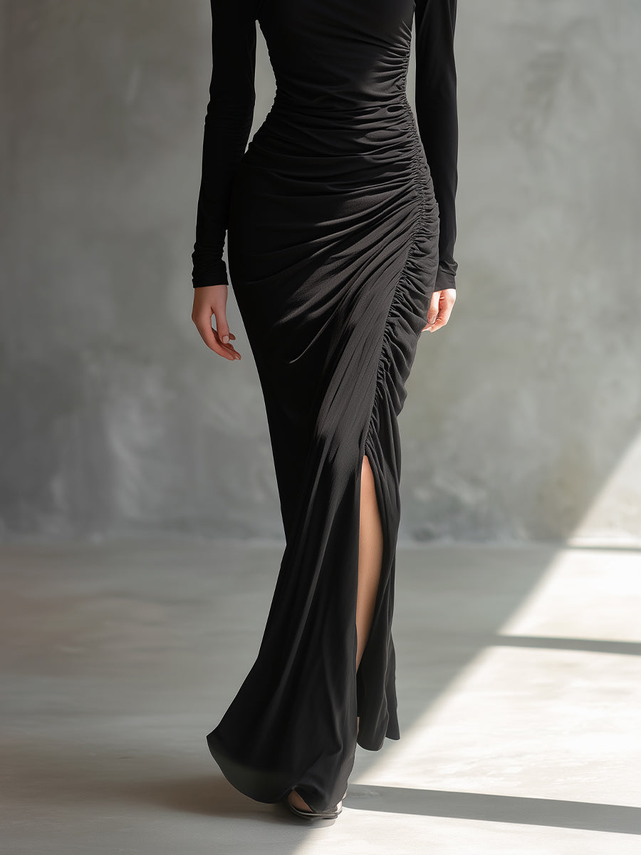 Isabelle | Off-Shoulder Ruched Maxi Dress