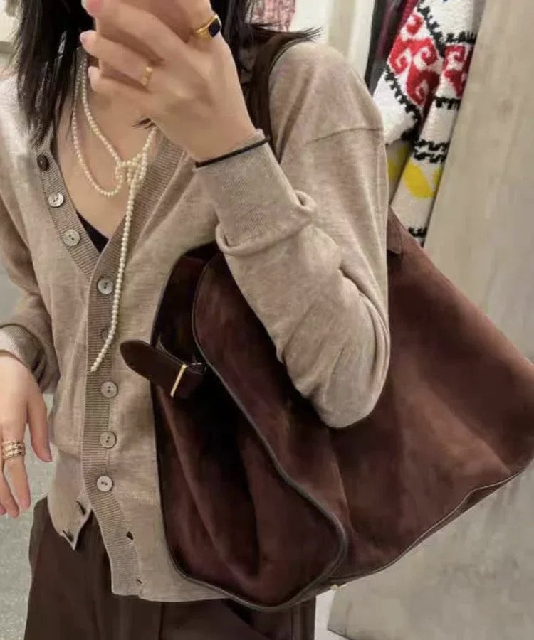 Ayla | Large Capacity Brown Handbag