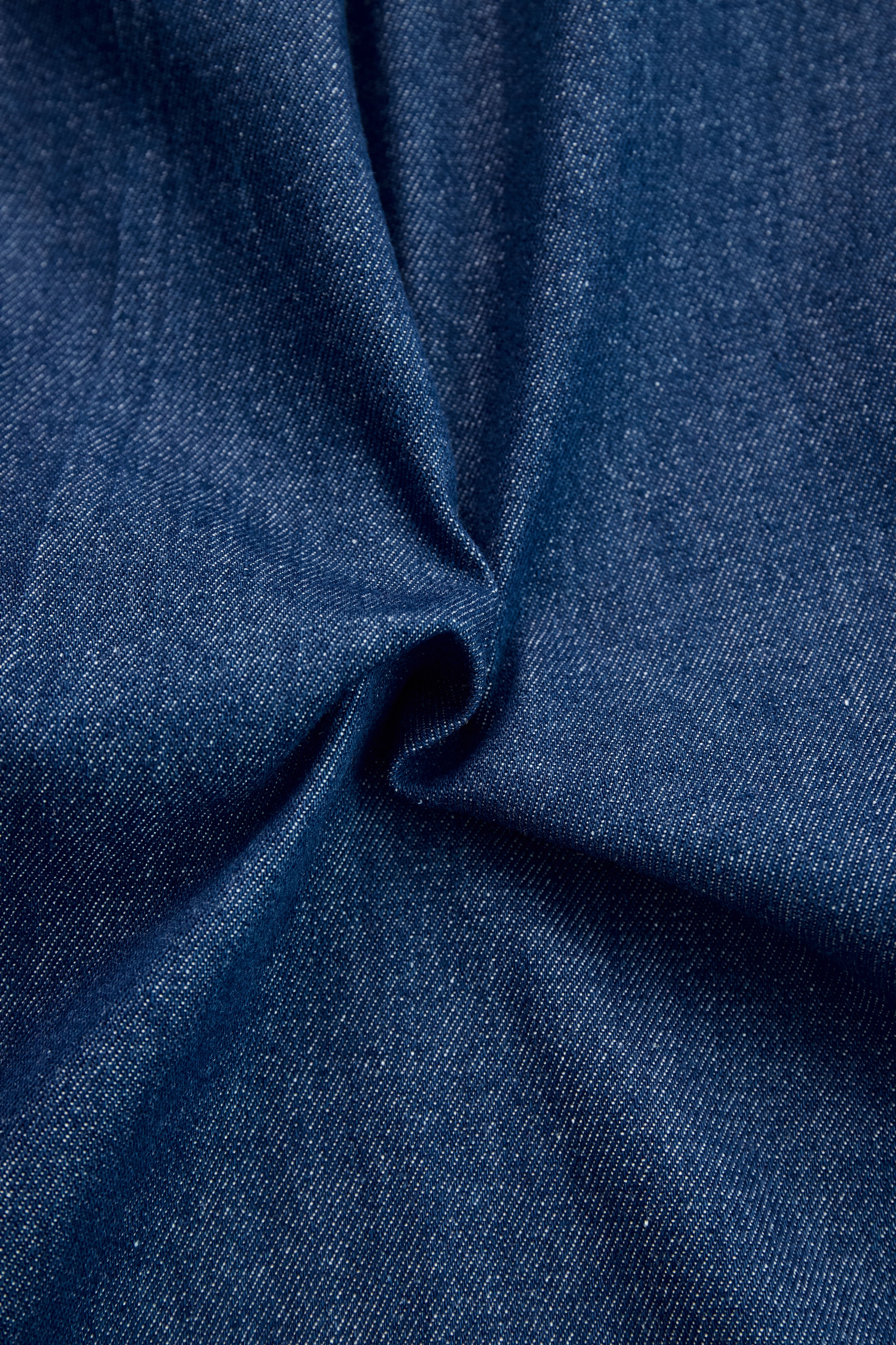 Rowan | Topstitched Denim Wide-Leg Jumpsuit
