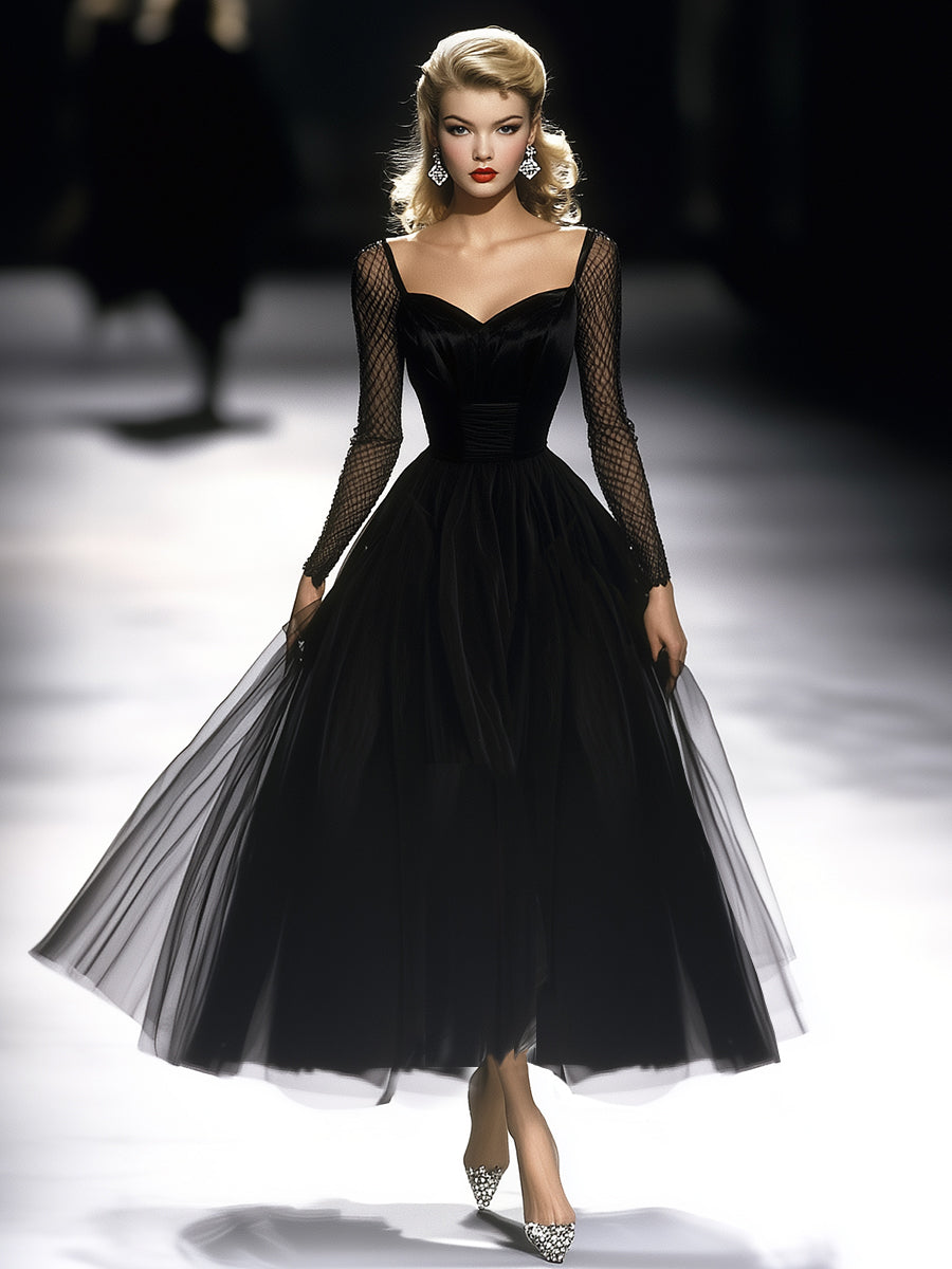 Colette | Black Gauze Maxi Dress