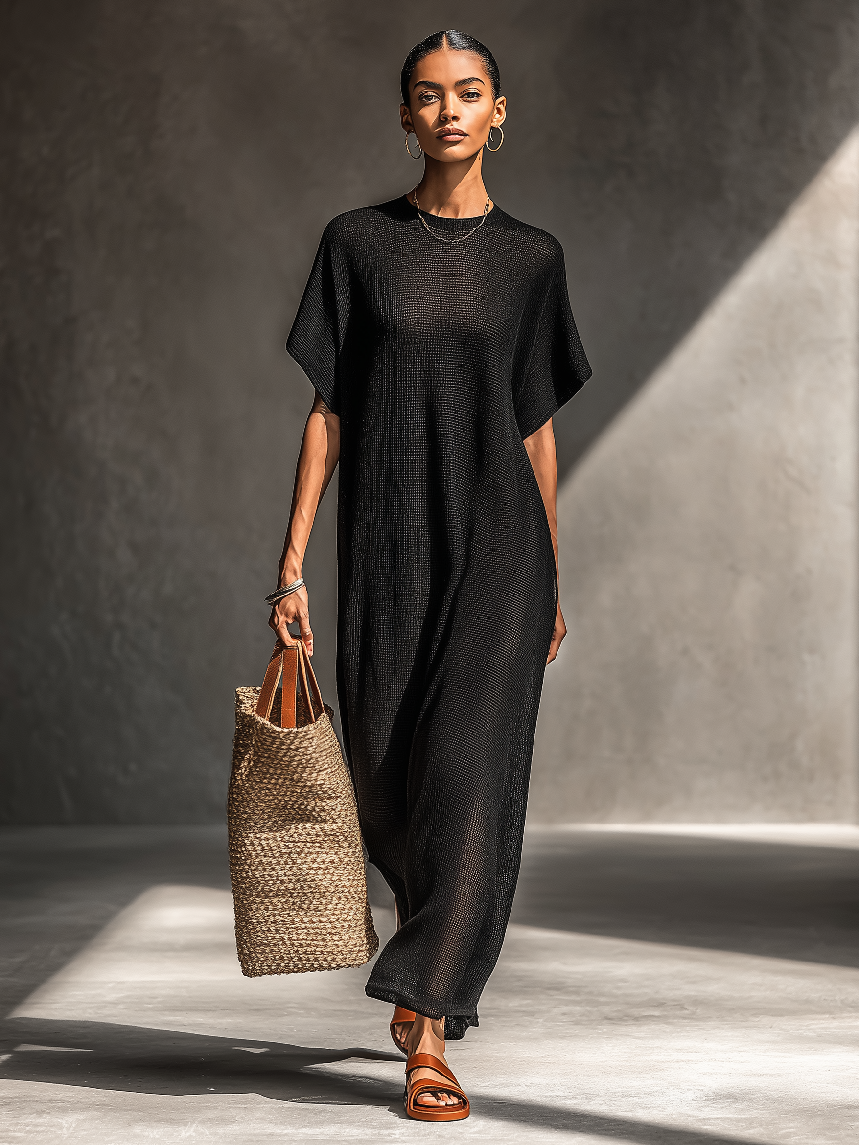 Maisie | Sheer Knit Maxi Dress
