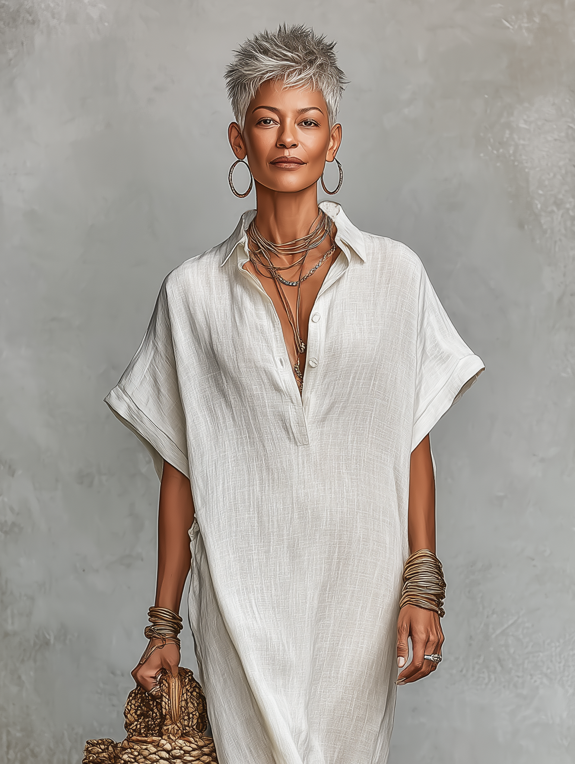 Julia | Loose-Fitting Shirt Maxi Dress