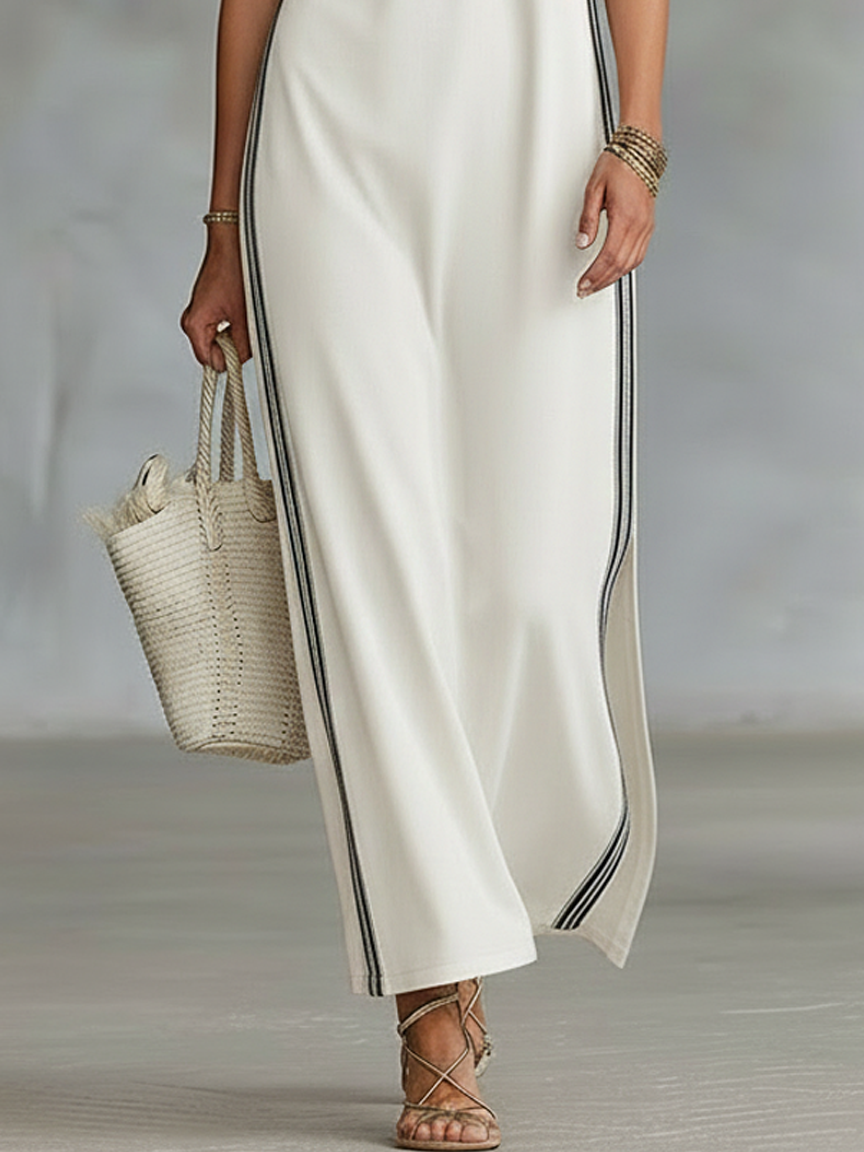 Maisie | Athletic Henley Maxi Dress