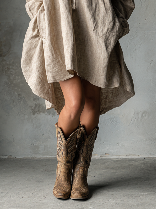 Julia | Loose-Fitting Linen Mini Dress