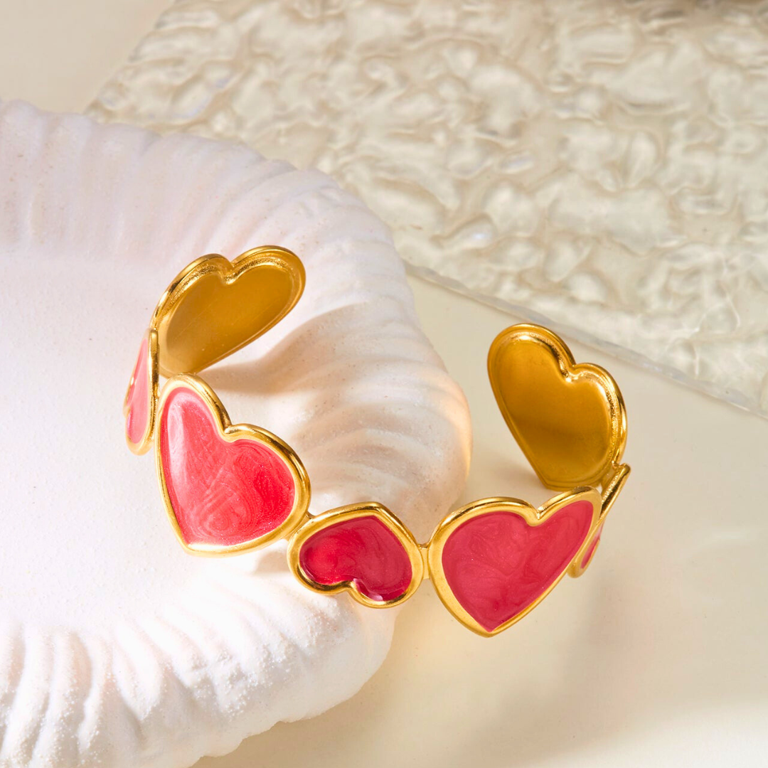 Elena | Heart Cuff Bracelet