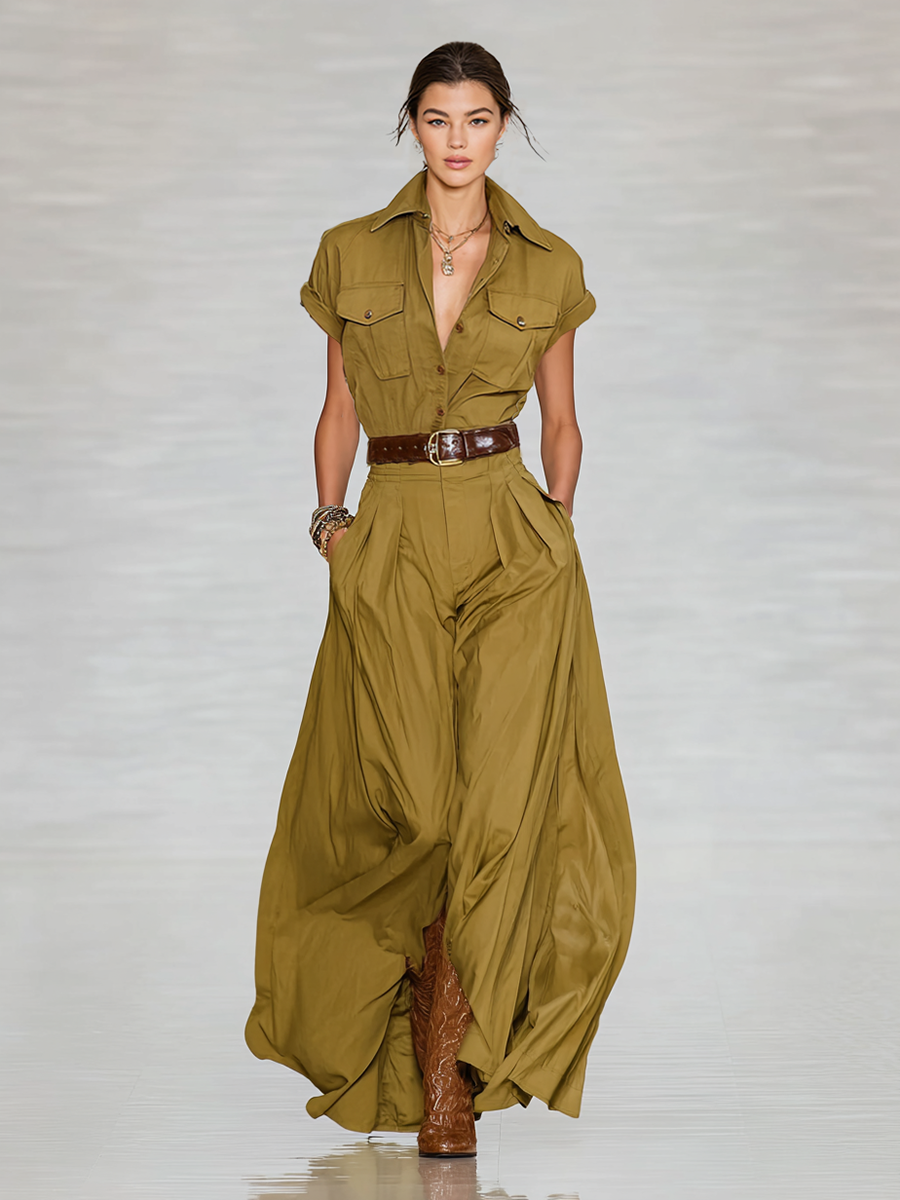 Freya | Single-Breasted Shirt Maxi Dress