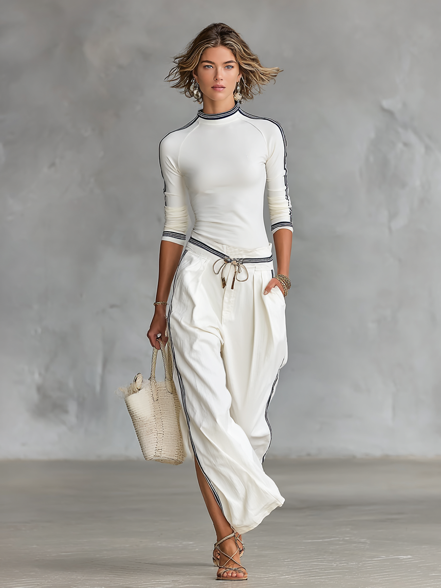 Kori | Half-Zip Wide-Leg Lounge Set