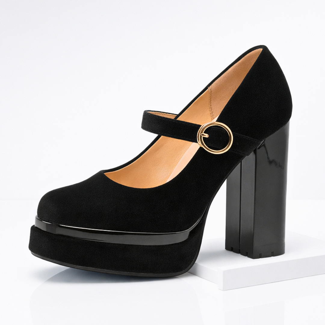 Seraphina | Velvet Platform Pumps
