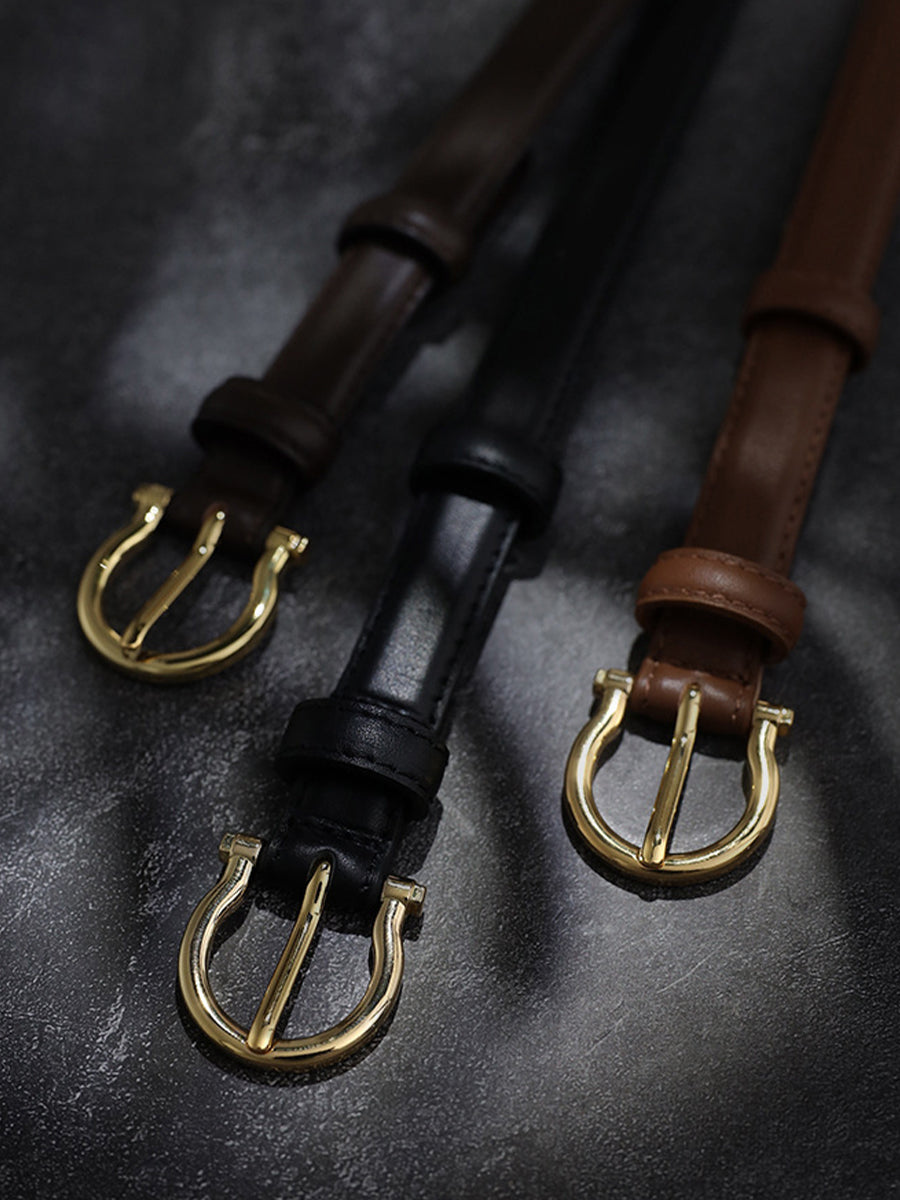 Celeste | Horsebit Faux Leather Belt