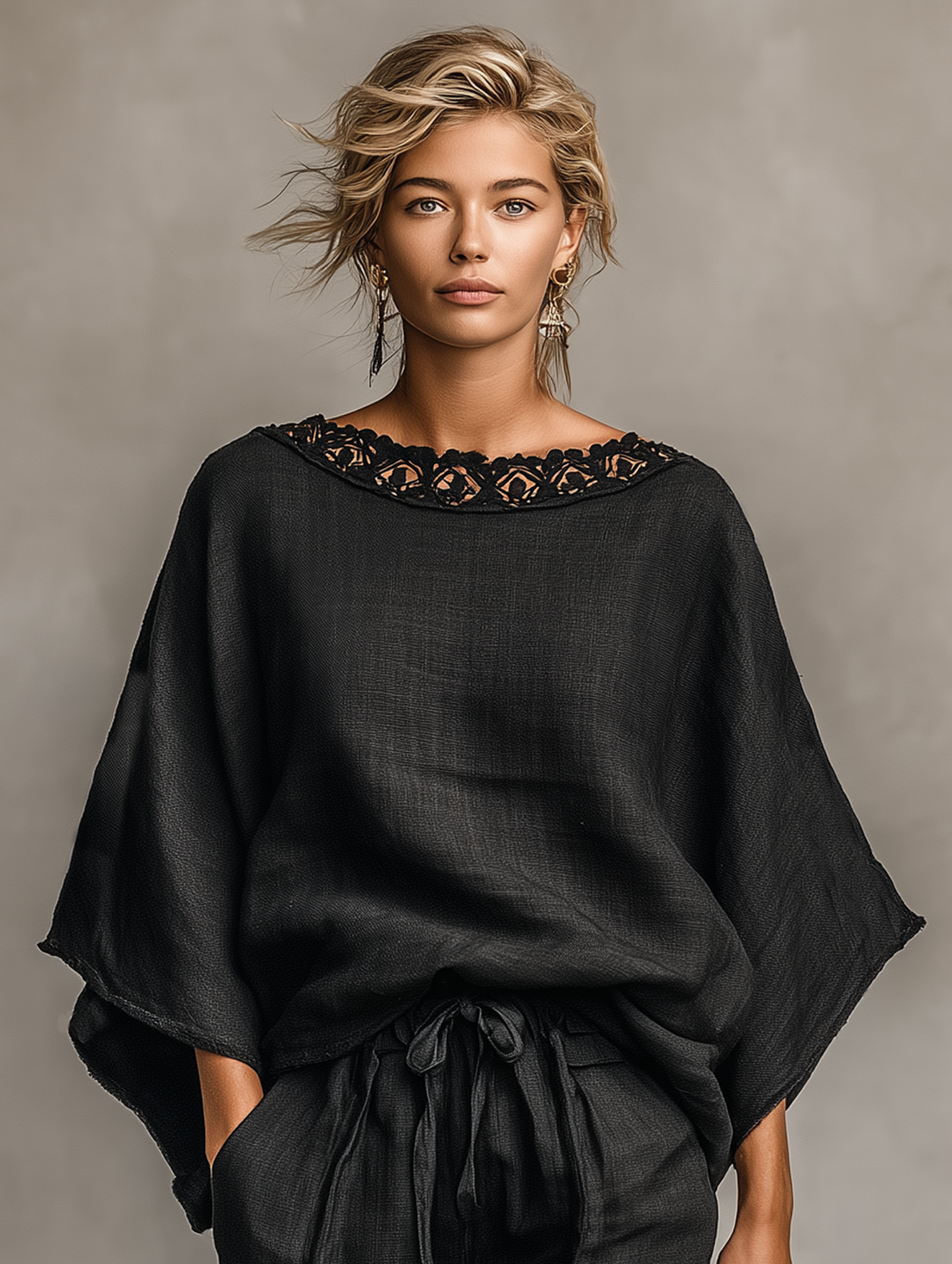 Mila | Lace Boat Neck Shorts Set
