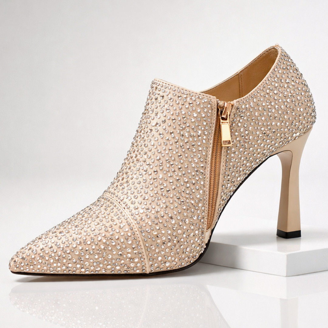 Seraphina | Rhinestone Kitten Heels