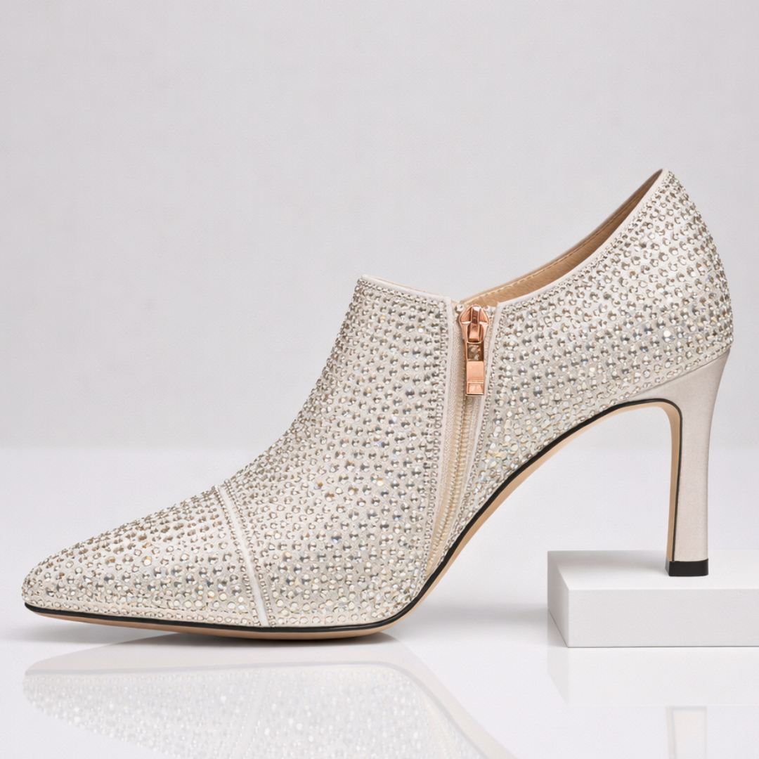 Seraphina | Rhinestone Kitten Heels
