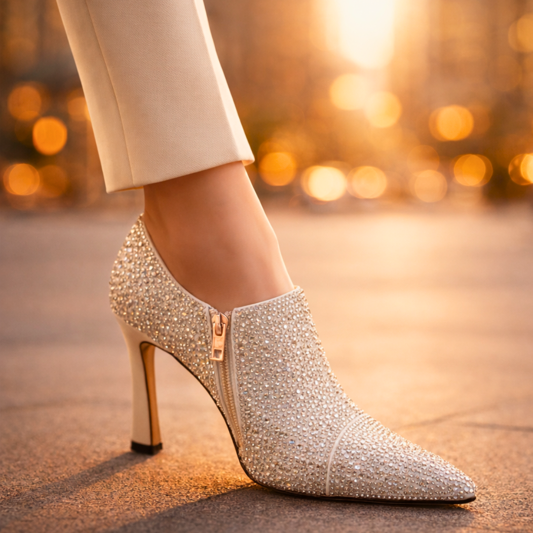 Seraphina | Rhinestone Kitten Heels
