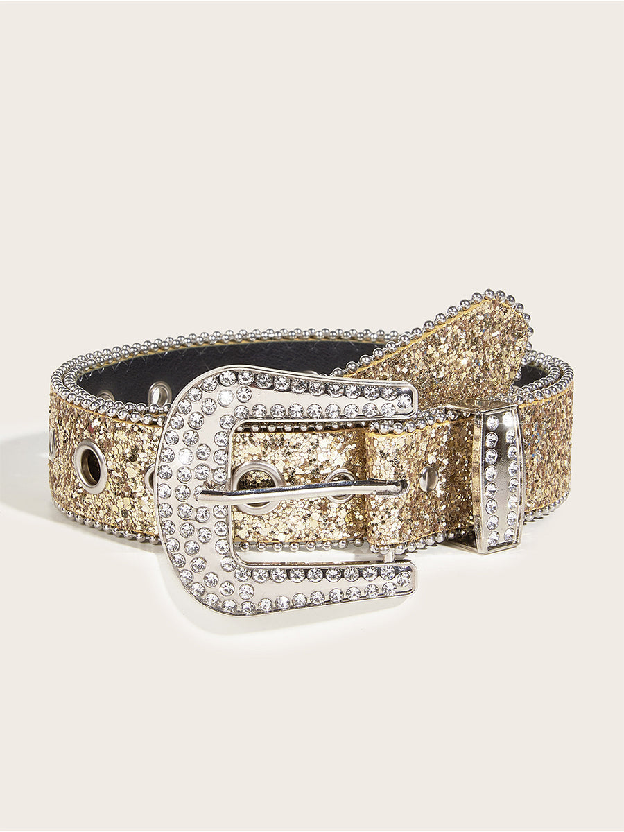 Aurora | Rhinestone Buckle Belt