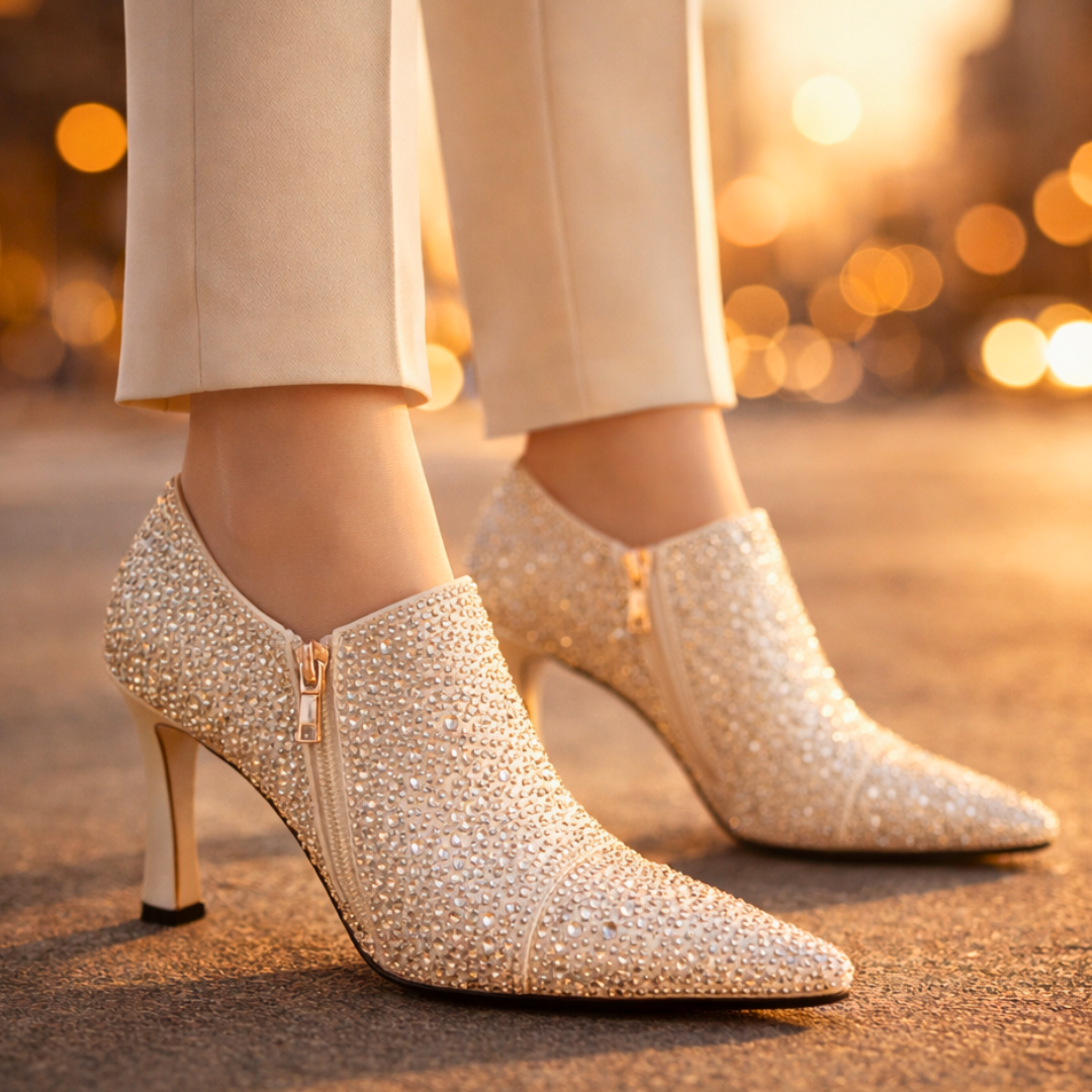 Seraphina | Rhinestone Kitten Heels