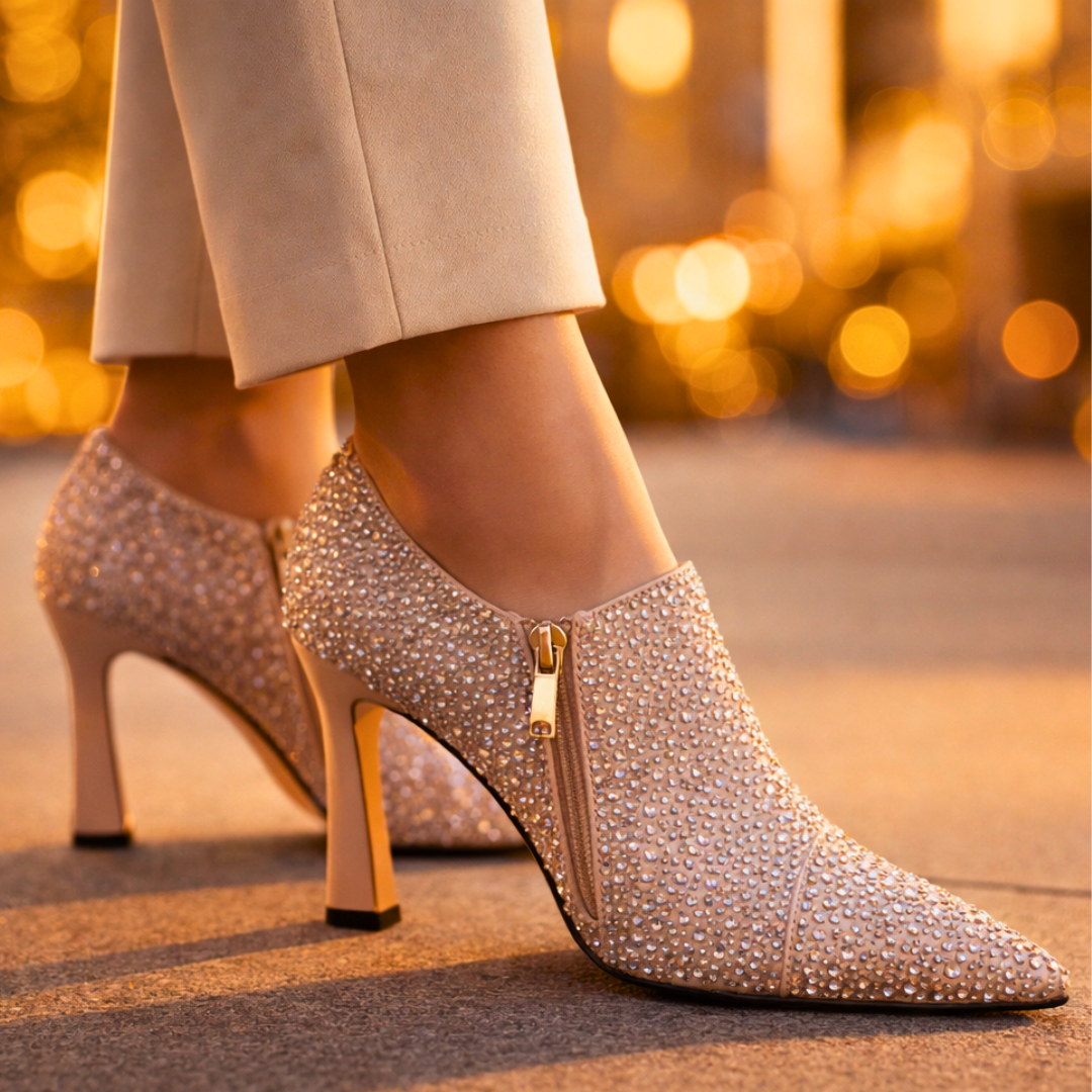 Seraphina | Rhinestone Kitten Heels