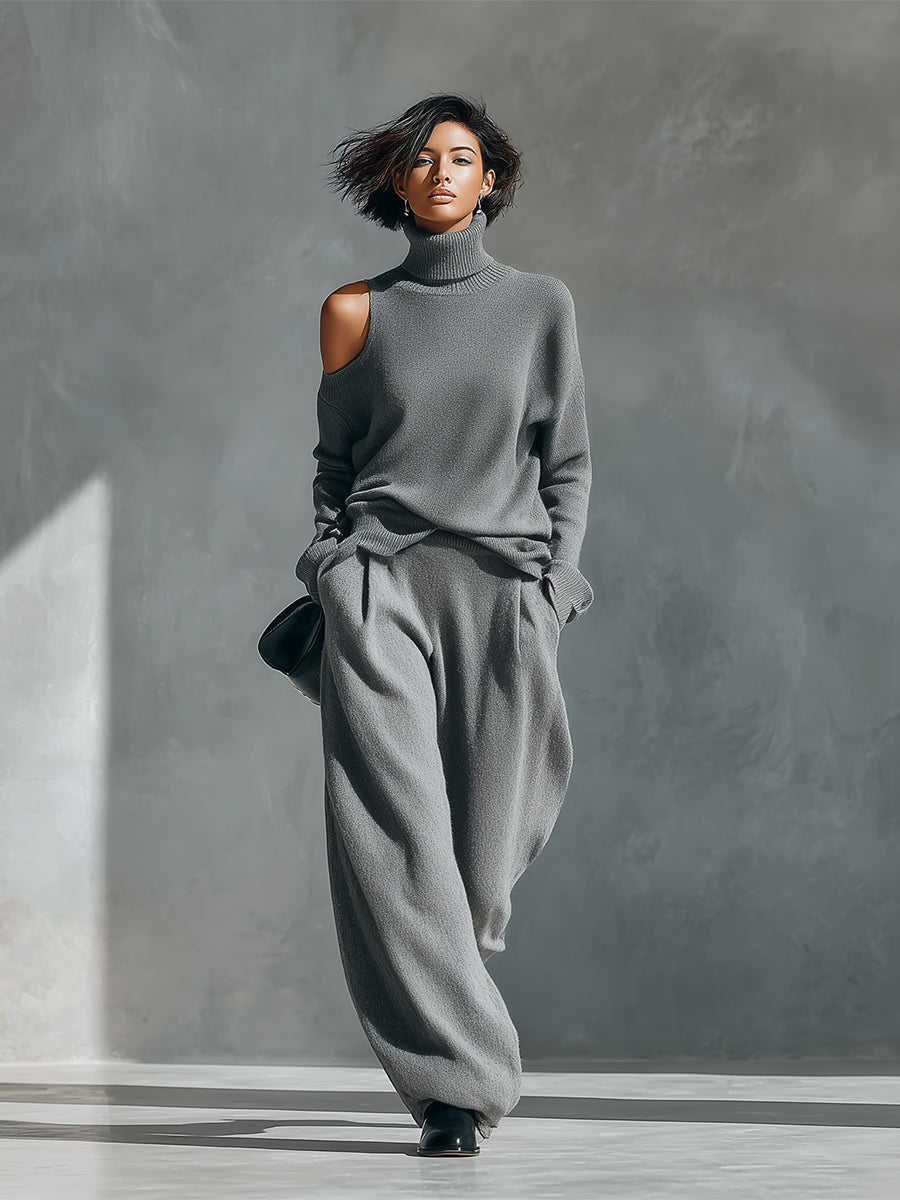 Evelina | One-Shoulder Knit Set