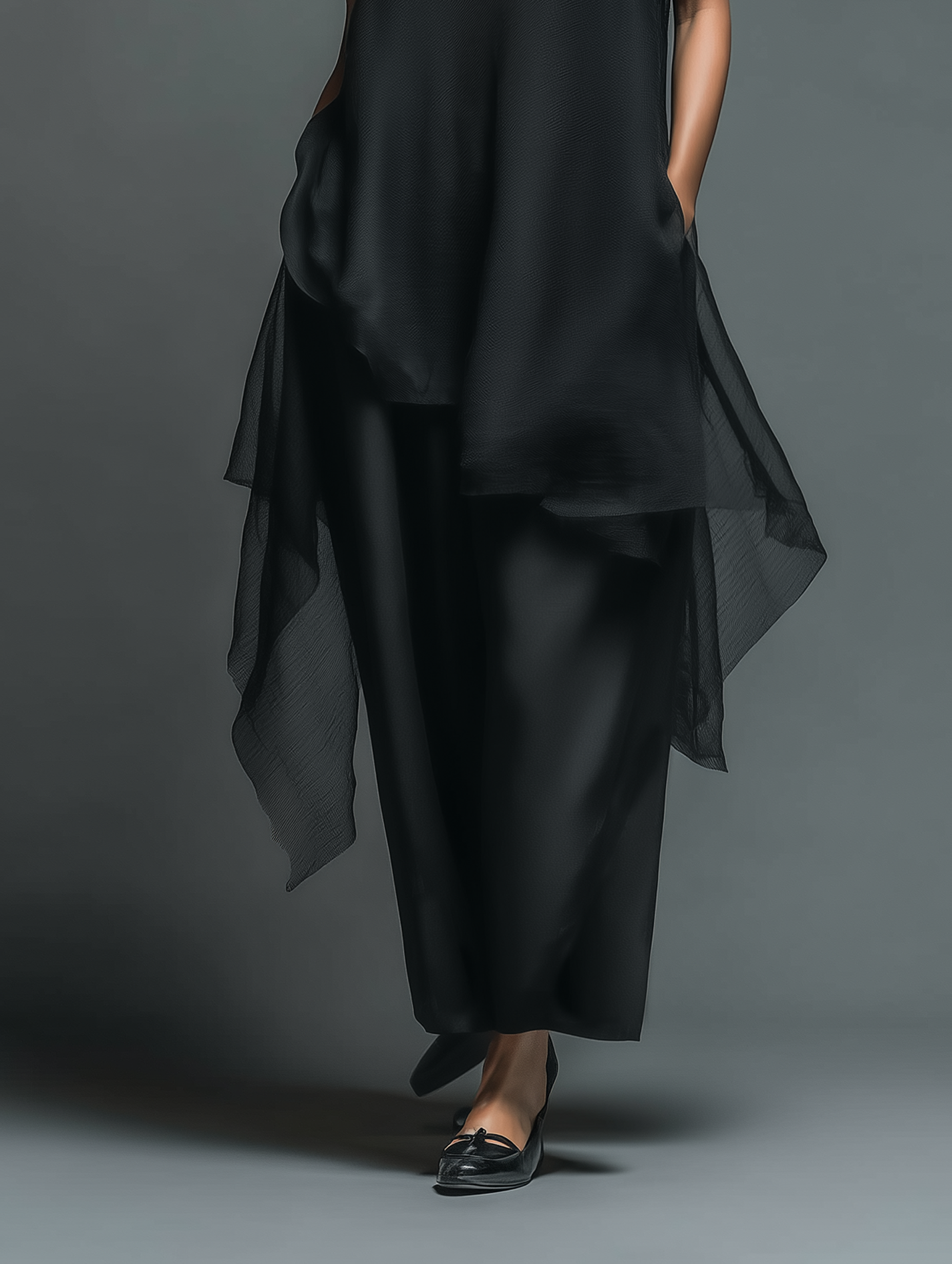 Ophelia | Slip Dress with Chiffon Overlay
