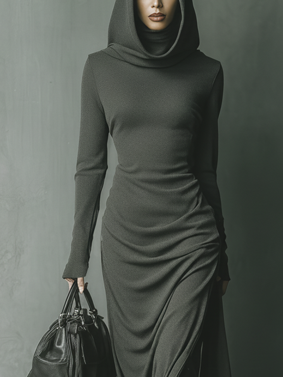Mykhalah | Hooded Knitted Maxi Dress
