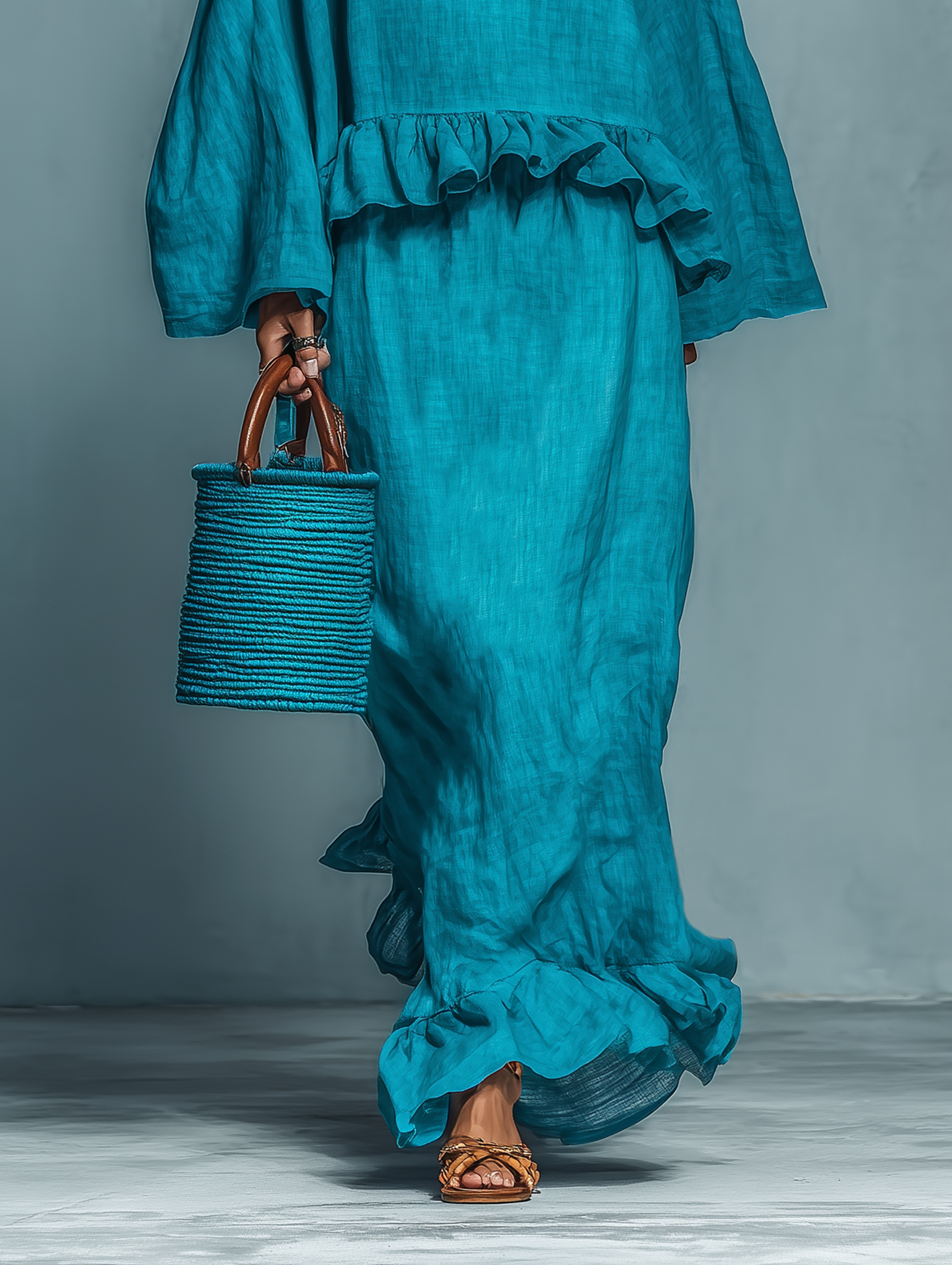 Thea | Linen Blouse & Skirt Set