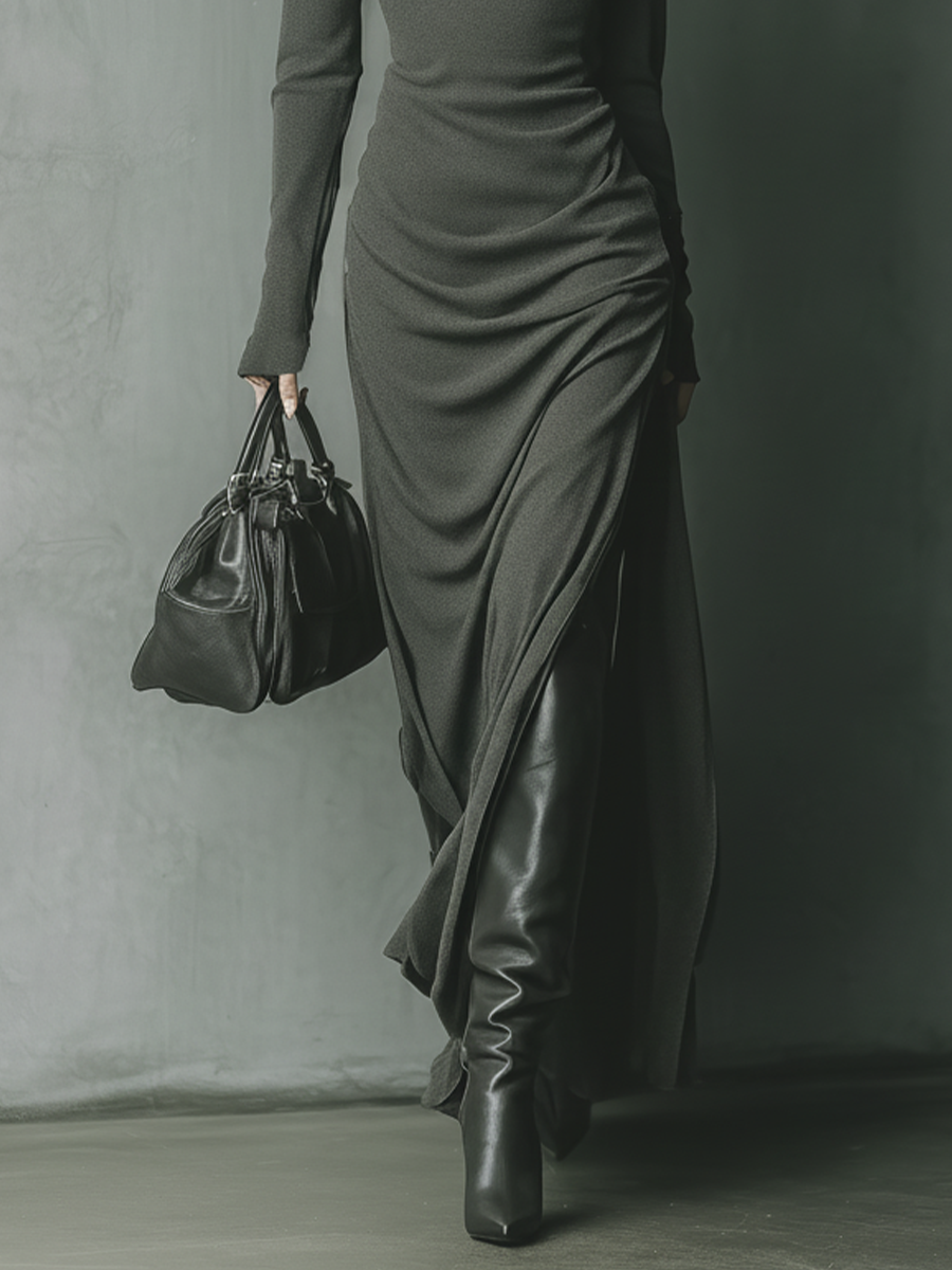 Mykhalah | Hooded Knitted Maxi Dress