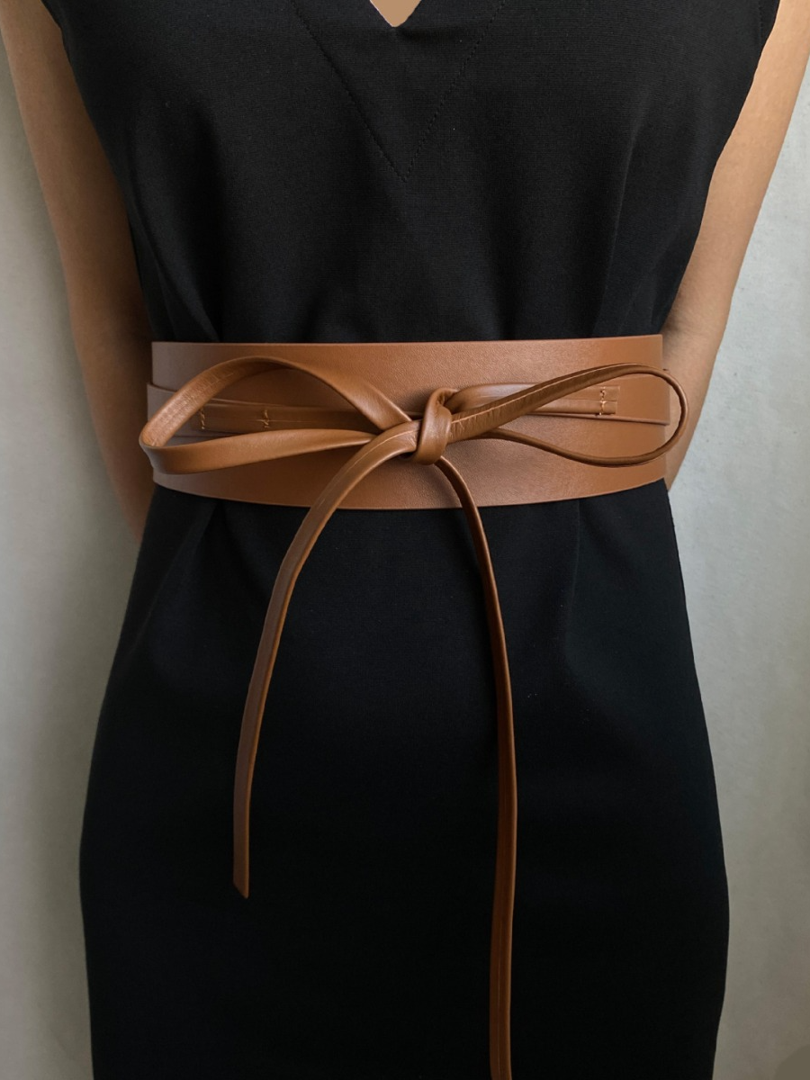 Elodie | Wide Tie Leather Belt