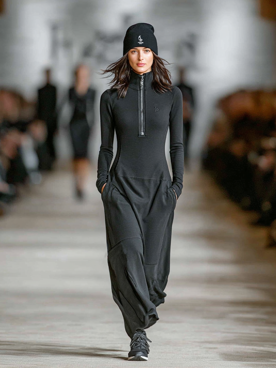 Estelle | Half-Zip Loose Maxi Dress