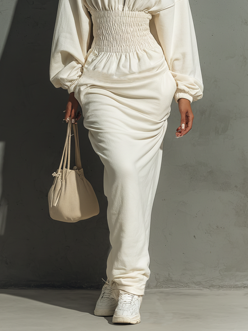 Kirsty | Hooded Sweatshirt Maxi Dress