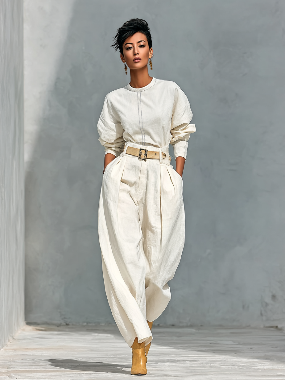 Thea | Loose Linen Trouser Set