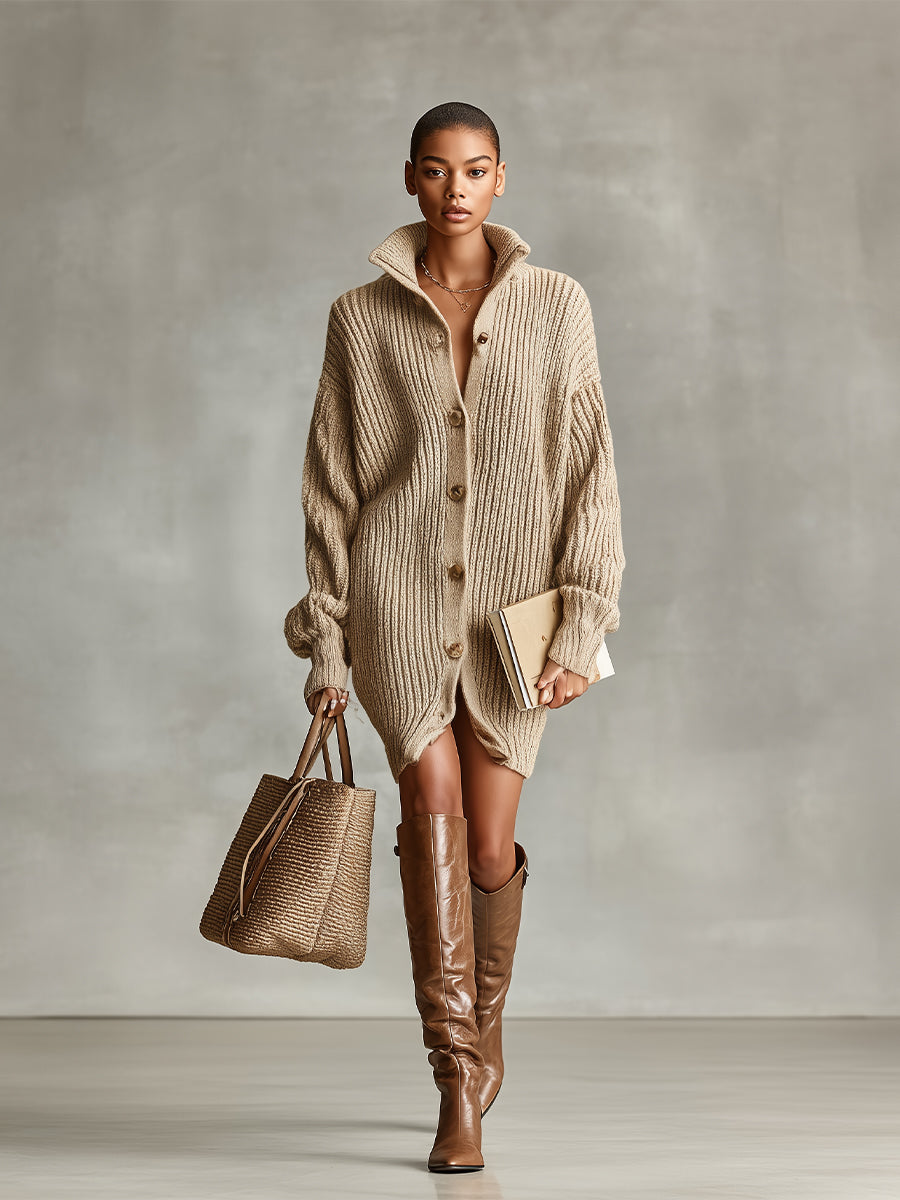 Clara | Oversized Button Cardigan Dress