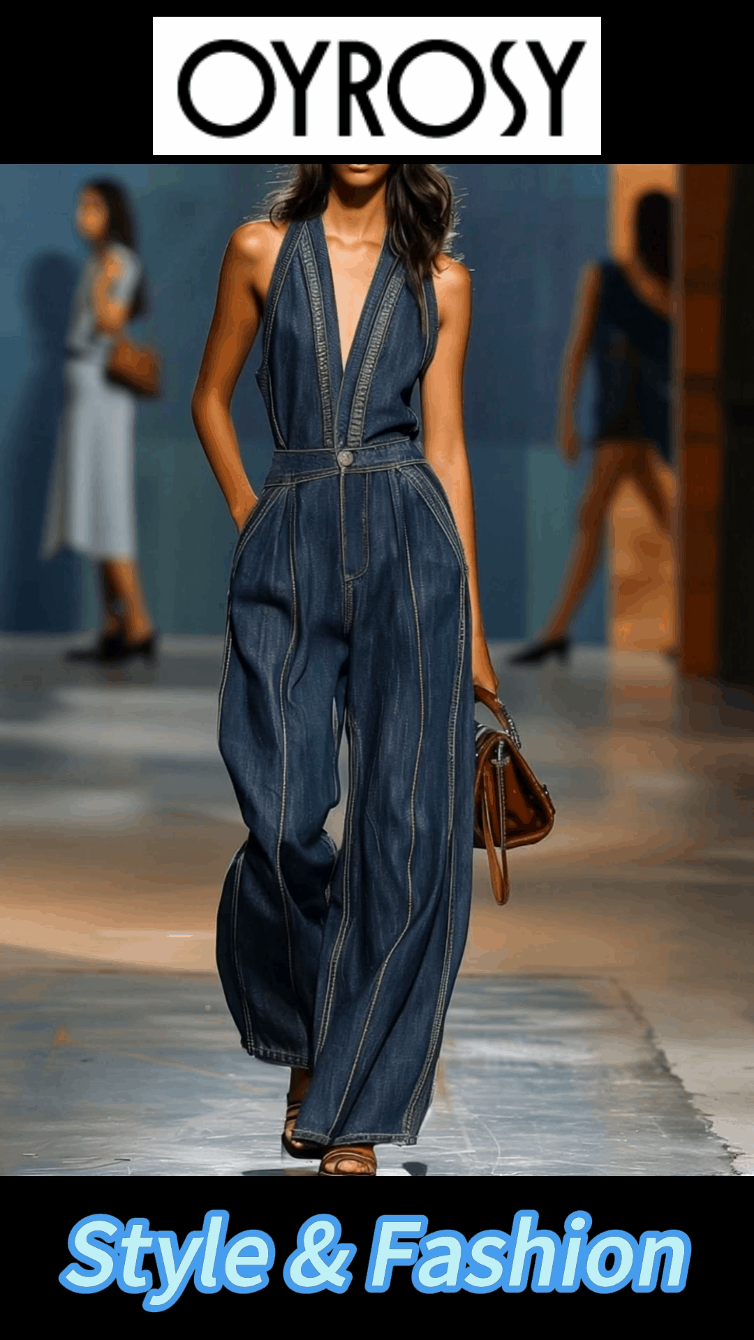 Quinn | Sleeveless Wide-Leg Denim Jumpsuit