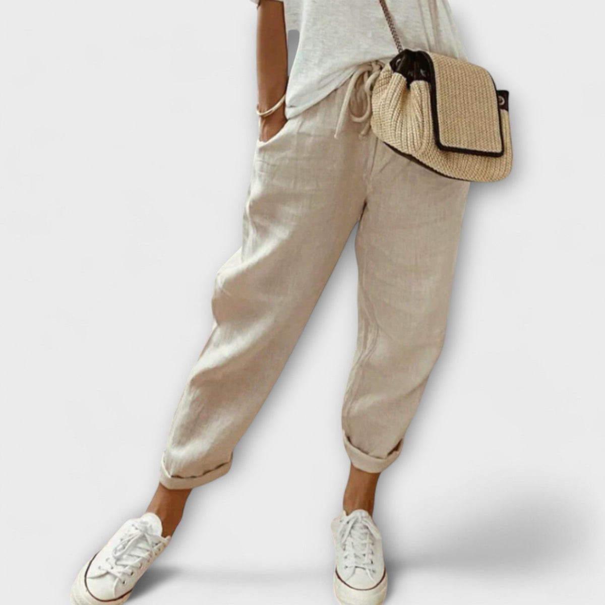 Ella™ | Elegant cotton-linen pants – product image 1