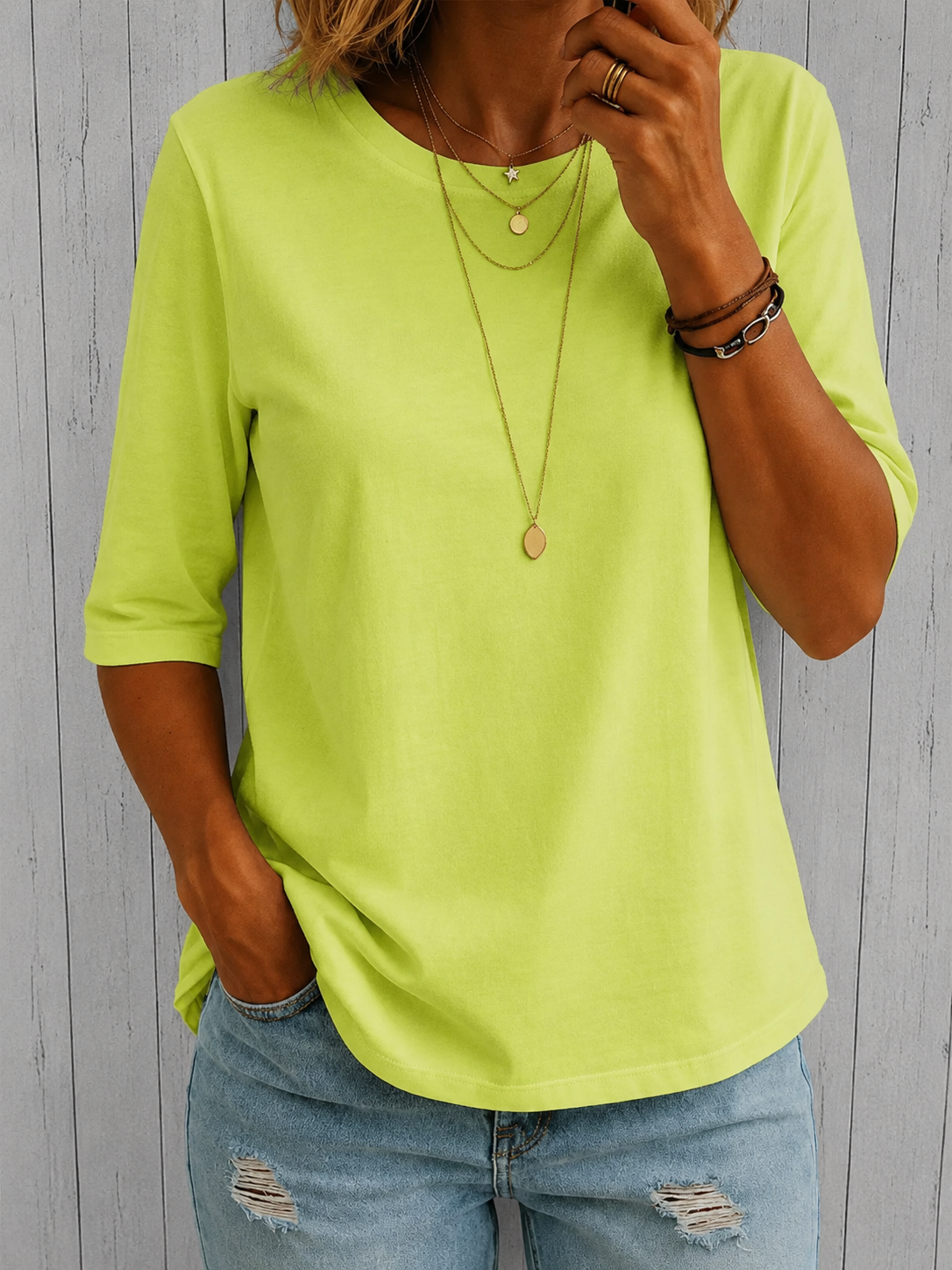Harper™ | Relaxed Half-Sleeve Tee