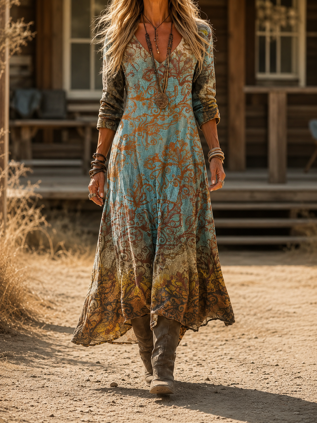 Anjelica | Bohemian Autumn Dress